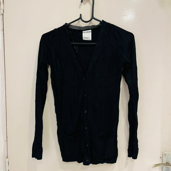 Pull & bear black cardigan tee - Picture 2 of 7